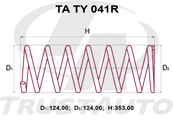 Пружина ходовой части TRUSTAUTO TATY041R